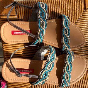 Union Bay Braided Bead Sandals